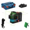 BOSCH EXPERT Akkus vonallézer EXLL18V-120-33CG L-BOXX-ban (1 x 4,0 Ah akku + gyorstöltő) IP65