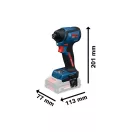 BOSCH EXPERT Akkus ütvecsavarozó 1/4" EXDR18V-230 (akku és töltő nélkül) L-BOXX-ban 230 Nm