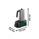 BOSCH Akkus kávéfőző EasyMoka 18V-2 INOX (Akku és töltő nélkül)