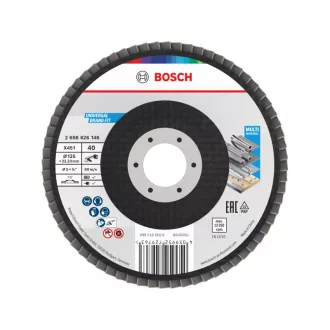   BOSCH Lamellás csiszolókorong egyenes 125 x 22,2 / P40 alu-oxid X451 Multi Material