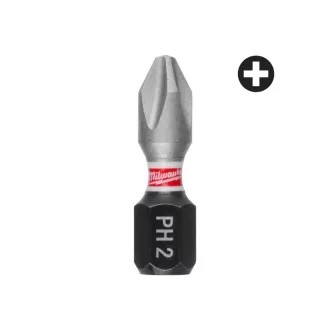 MILWAUKEE Bithegy PH2 x 25 mm Shockwave (3 db)