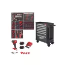 MILWAUKEE Szerszámkocsi 246 részes 7 fiókos 30"/78 cm grafitszürke