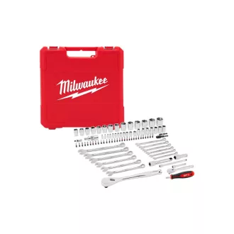   MILWAUKEE Dugókulcs és csillag-villáskulcs készlet 87 részes 1/4" & 1/2"