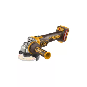   INGCO Akkus sarokcsiszoló 125 mm szénkefe nélküli 20 V (2 x 5,0 Ah akku + töltő)