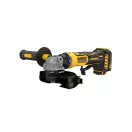 DEWALT Akkus kompakt sarokcsiszoló 125 mm 18 V szénkefe nélküli (akku + töltő nélkül, TSTAK)