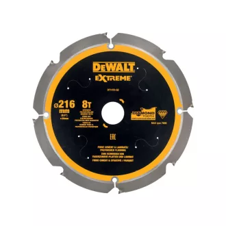   DEWALT EXTREME Fűrésztárcsa cementkötésű farostlemezhez 216 x 30 x 2,0 mm / 8T