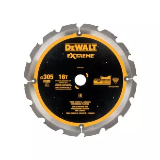   DEWALT EXTREME Fűrésztárcsa cementkötésű farostlemezhez 305 x 30 x 2,4 mm / 16T