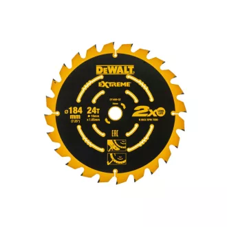 DEWALT ELITE Fűrésztárcsa fához 184 x 16 x 1,6 mm / 24T