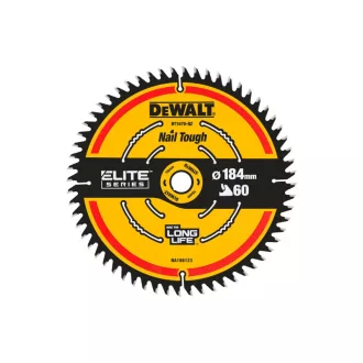 DEWALT ELITE Fűrésztárcsa fához 184 x 16 x 1,6 mm / 60T