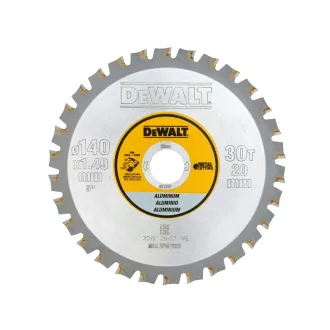   DEWALT Fűrésztárcsa alumíniumhoz 140 x 20 x 1,49 mm / 30T