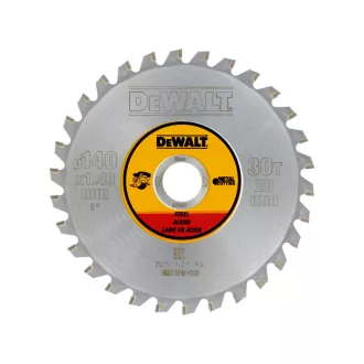 DEWALT Fűrésztárcsa fémre 140 x 20 x 1,49 mm / 30T