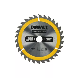   DEWALT CONSTRUCTION Fűrésztárcsa szeges fához 160 x 20 x 2,4 mm / 30T