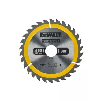   DEWALT CONSTRUCTION Fűrésztárcsa szeges fához 165 x 30 x 2,4 mm / 30T