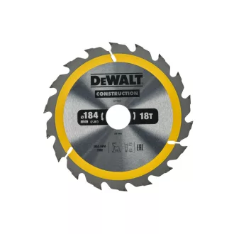   DEWALT CONSTRUCTION Fűrésztárcsa szeges fához 184 x 30 x 2,6 mm / 18T