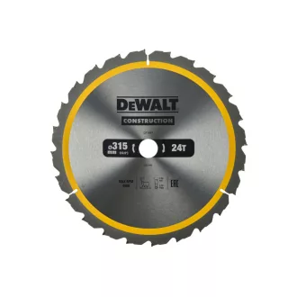   DEWALT CONSTRUCTION Fűrésztárcsa szeges fához 315 x 30 x 3,2 mm / 24T