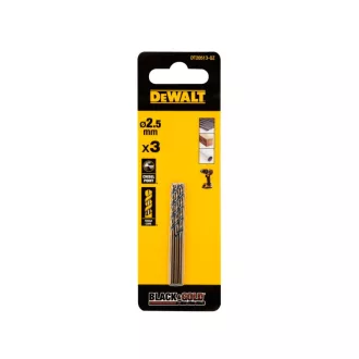 DEWALT BLACK & GOLD Csigafúró 2,5 x 57/30 mm HSS (3 db)