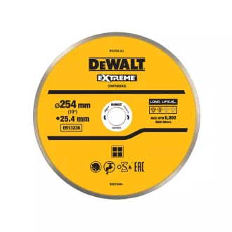   DEWALT Gyémánt vágókorong csempéhez vizes/száraz 250 x 25,4 x 1,6 x 5,0 mm folytonos