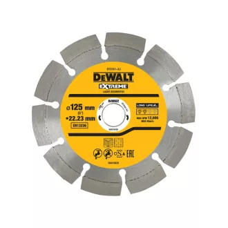   DEWALT Gyémánt vágókorong betonhoz 125 x 2,0 x 7,5 x 22,2 mm szegmentált