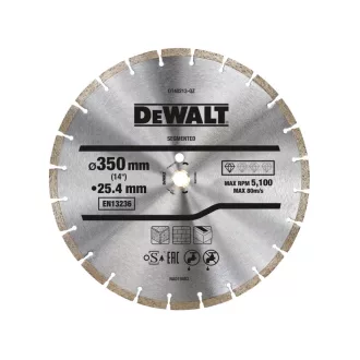   DEWALT Gyémánt vágókorong betonhoz vizes/száraz 350 x 25,4/20 mm szegmentált