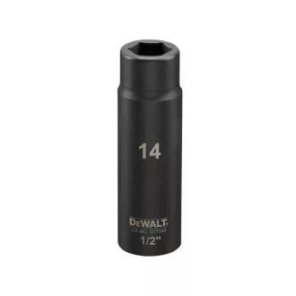 DEWALT IMPACT Hosszú gépi dugókulcs 1/2" 14 mm CrMo.
