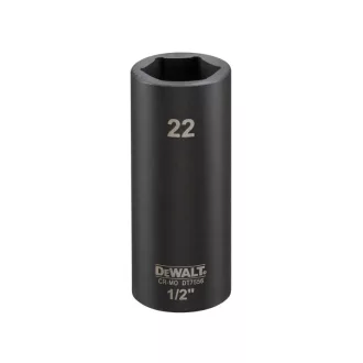 DEWALT IMPACT Hosszú gépi dugókulcs 1/2" 22 mm CrMo.