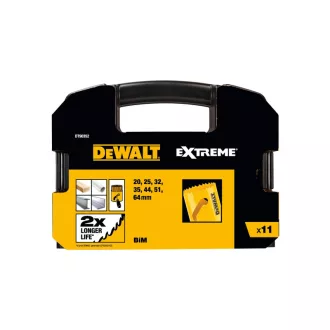   DEWALT EXTREME Körkivágó készlet 11 részes (20-25-32-35-44-51-64 mm) bimetál