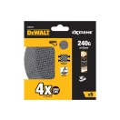 DEWALT EXTREME Tépőzáras csiszolóháló mosható 125 mm / P240 (5 db)