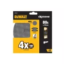 DEWALT EXTREME Tépőzáras csiszolóháló mosható 150 mm / P80 (5 db)