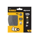 DEWALT EXTREME Tépőzáras csiszolóháló mosható 125 mm / P320 (5 db)