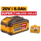 INGCO Tabless akkumulátor 8,0 Ah 20 V