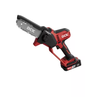   DCK Akkus láncfűrész 150 mm szénkefe nélküli 20 V (1 x 2,0 Ah akku + töltő)