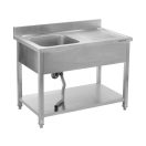 YATO Egymedencés mosogatóasztal 120 x 60 cm