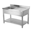 YATO Egymedencés mosogatóasztal 140 x 60 cm