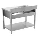 YATO Egymedencés mosogatóasztal 140 x 60 cm