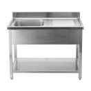 YATO Egymedencés mosogatóasztal 140 x 60 cm