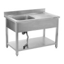 YATO Egymedencés mosogatóasztal 140 x 60 cm