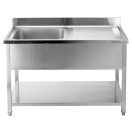 YATO Egymedencés mosogatóasztal 120 x 70 cm