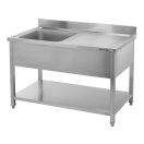 YATO Egymedencés mosogatóasztal 140 x 70 cm