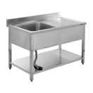 YATO Egymedencés mosogatóasztal 140 x 70 cm