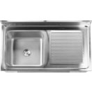 YATO Egymedencés mosogatóasztal 140 x 70 cm