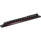 YATO Gépi dugókulcs készlet fali tartóval 19 részes 3/8" 6-24 mm
