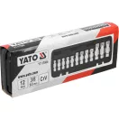 YATO Nyitott dugókulcs készlet 12 részes 3/8"  CrV