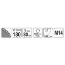 YATO Gyémánt fazékkorong 180 x 22,2 mm