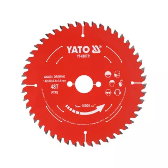 YATO Fűrésztárcsa fához teflonos 140 x 20 x 2,4 mm / 48T