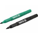 YATO Jelölő filc 2 db fekete - zöld