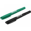 YATO Jelölő filc 2 db fekete - zöld