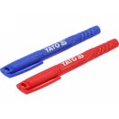 YATO Jelölő filc 2 db piros - kék