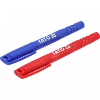 YATO Jelölő filc 2 db piros - kék