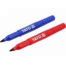 YATO Jelölő filc 2 db piros - kék
