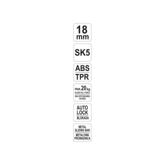 YATO Törhető pengés kés 18 mm